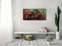 Metallbild 3D 'Eisernes Pferd' 100x50x6,5cm