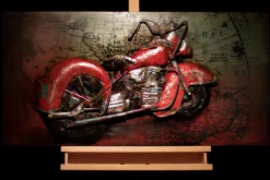 Metallbild 3D 'Eisernes Pferd' 100x50x6,5cm