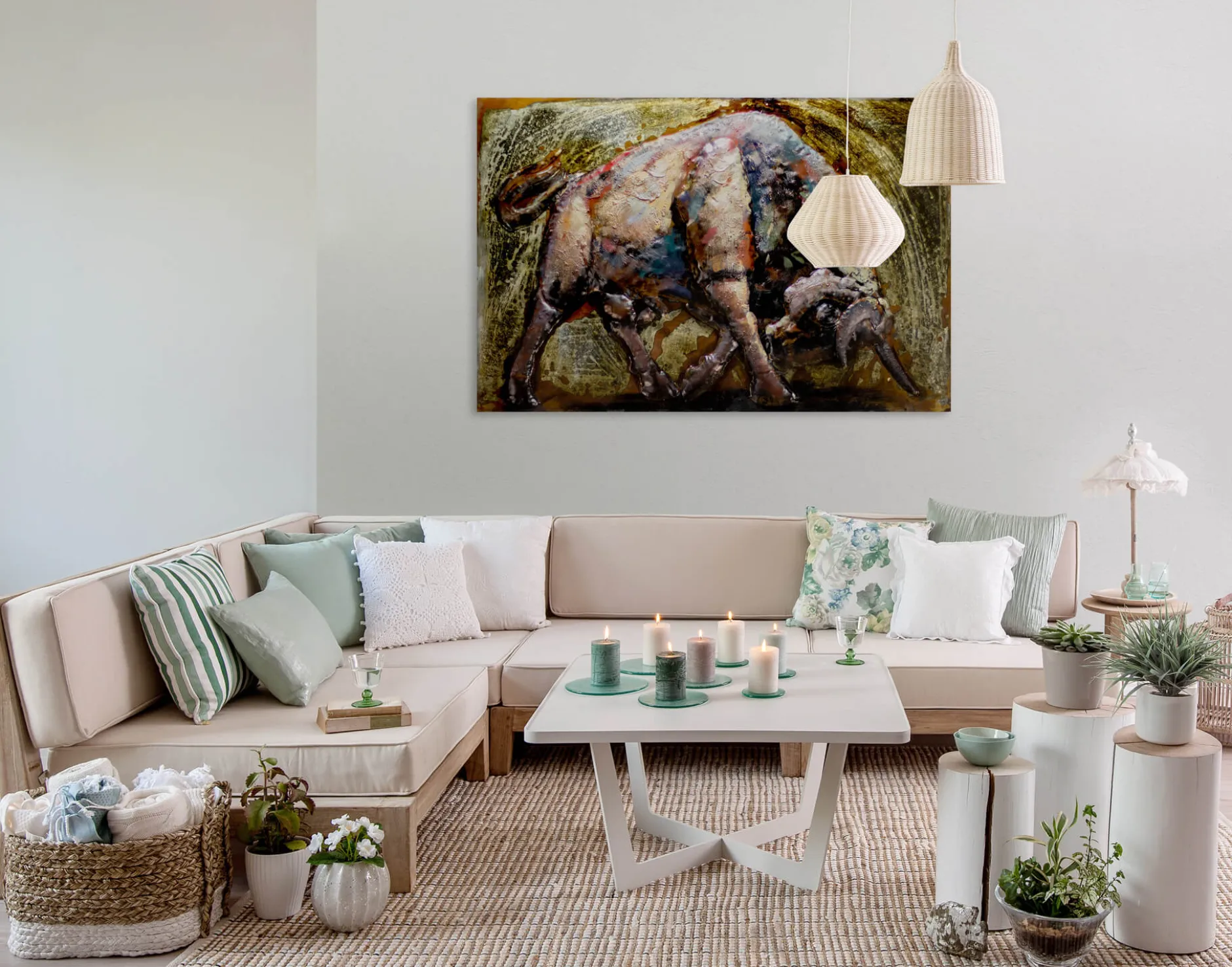 Metallbild 3D 'El Toro' 100x70x7cm