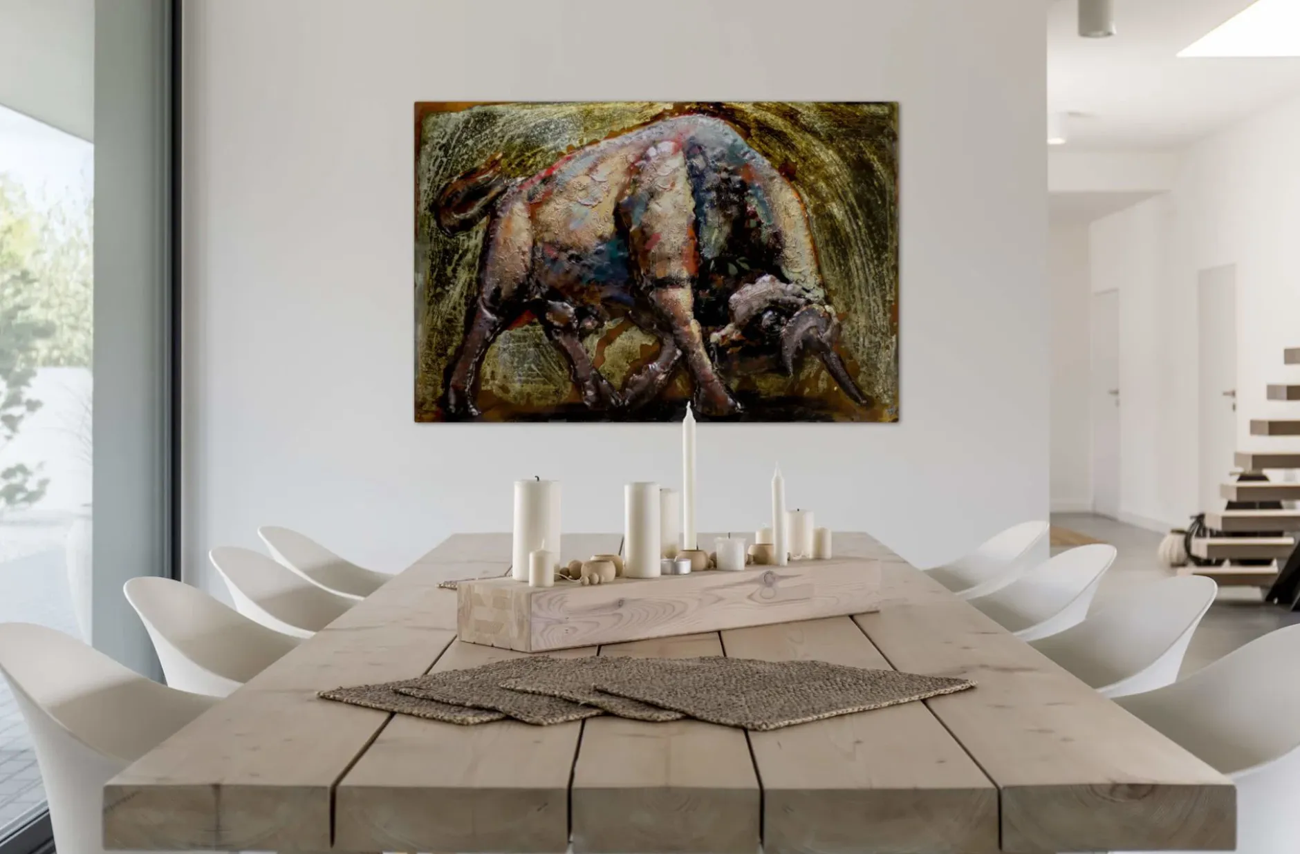 Metallbild 3D 'El Toro' 100x70x7cm