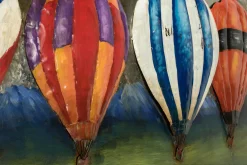 Metallbild 3D 'Farbenfroher Flug' 144x44x5cm