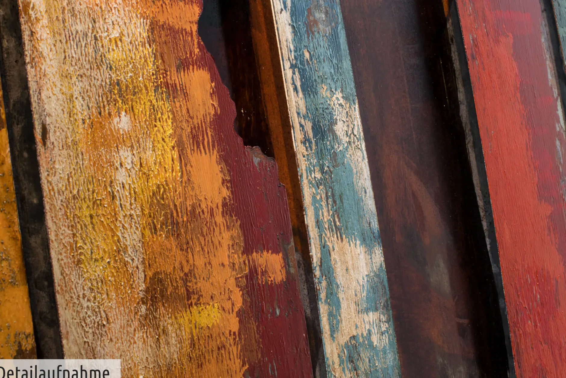 Metallbild 3D 'Flashy Wood' 144x44x5cm