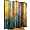 Metallbild 3D 'Flickering Candles' 80x80x4cm