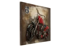 Metallbild 3D 'Glühende Straße' 60x40x5cm