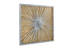 Metallbild 3D 'Golden Dream' 80x80x2,5cm