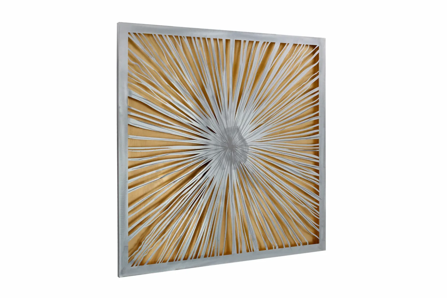 Metallbild 3D 'Golden Dream' 80x80x2,5cm