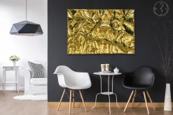 Metallbild 3D 'Goldenes Versteck' 100x70x5cm
