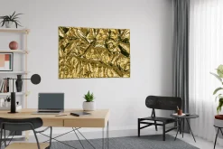 Metallbild 3D 'Goldenes Versteck' 100x70x5cm