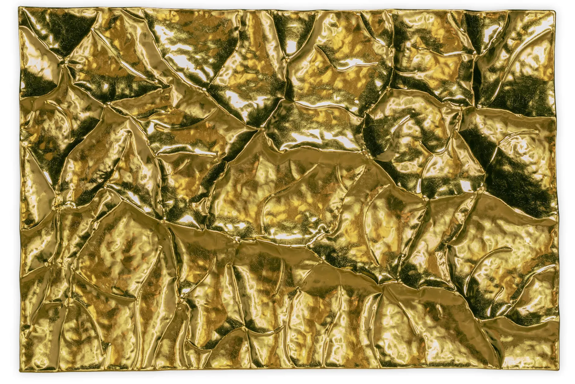 Metallbild 3D 'Goldenes Versteck' 100x70x5cm