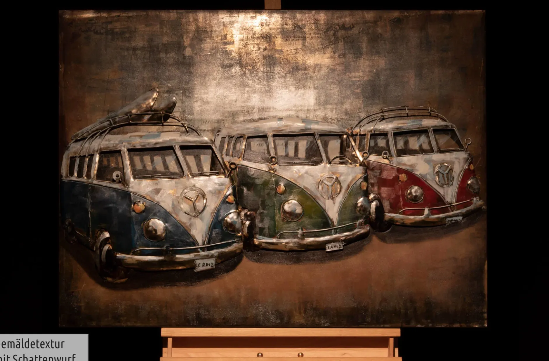 Metallbild 3D 'Good Old Times' 100x70x6cm