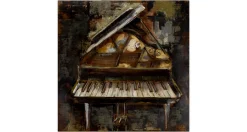 Metallbild 3D 'Harmonische Klänge' 60x60x4,5cm