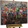 Metallbild 3D 'Helden der Stadt' 100x75x5cm