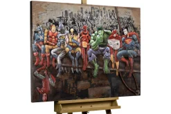 Metallbild 3D 'Helden der Stadt' 100x75x5cm