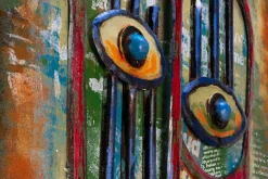 Metallbild 3D 'Mask of Feelings' 60x90x6cm