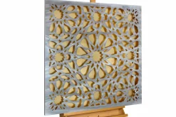 Metallbild 3D 'Mesmerizing Metal' 80x80x2,5cm