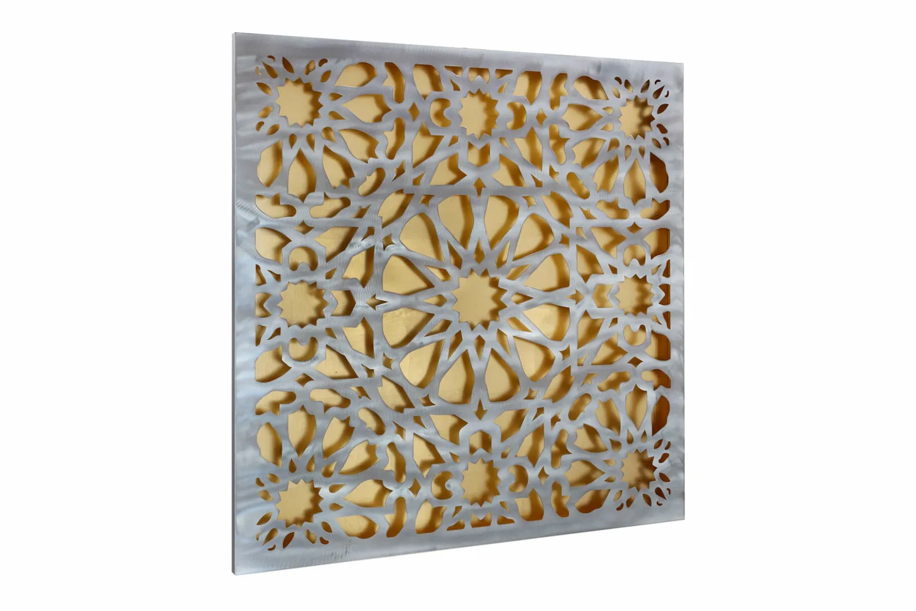 Metallbild 3D 'Mesmerizing Metal' 80x80x2,5cm
