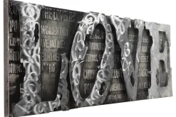 Metallbild 3D 'More than Letters' 144x44x6cm