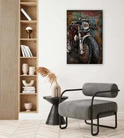 Metallbild 3D 'Motorcycle Power' 60x90x5cm
