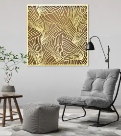 Metallbild 3D 'Nature's Praise' 80x80x2,5cm