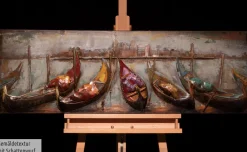 Metallbild 3D 'Nähe der Ferne' 120x40x6cm