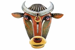 Metallbild 3D 'Power of the Ox' 79x77x9cm