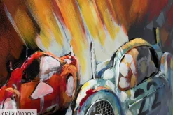 Metallbild 3D 'Racing Duel' 100x75x5,5cm