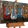 Metallbild 3D 'Rock the Beat' 100x50x4cm