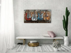 Metallbild 3D 'Rock the Beat' 100x50x4cm