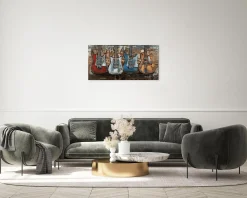 Metallbild 3D 'Rock the Beat' 100x50x4cm