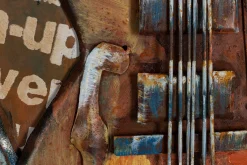 Metallbild 3D 'Rock the Beat' 100x50x4cm