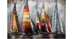 Metallbild 3D 'Sailing to Nowhere' 100x70x5cm