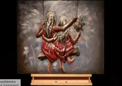 Metallbild 3D 'Same but Different' 80x60x5cm