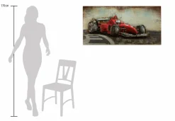 Metallbild 3D 'Schnell wie Blitze' 120x60x5,5cm