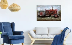 Metallbild 3D 'Schönes Landleben' 90x60x5cm