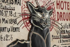 Metallbild 3D 'Schwarze Katze' 60x90x4cm
