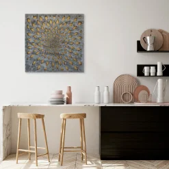 Metallbild 3D 'Shimmer Fascination' 80x80x2,5cm