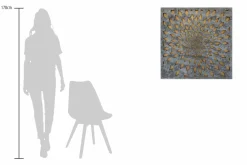 Metallbild 3D 'Shimmer Fascination' 80x80x2,5cm