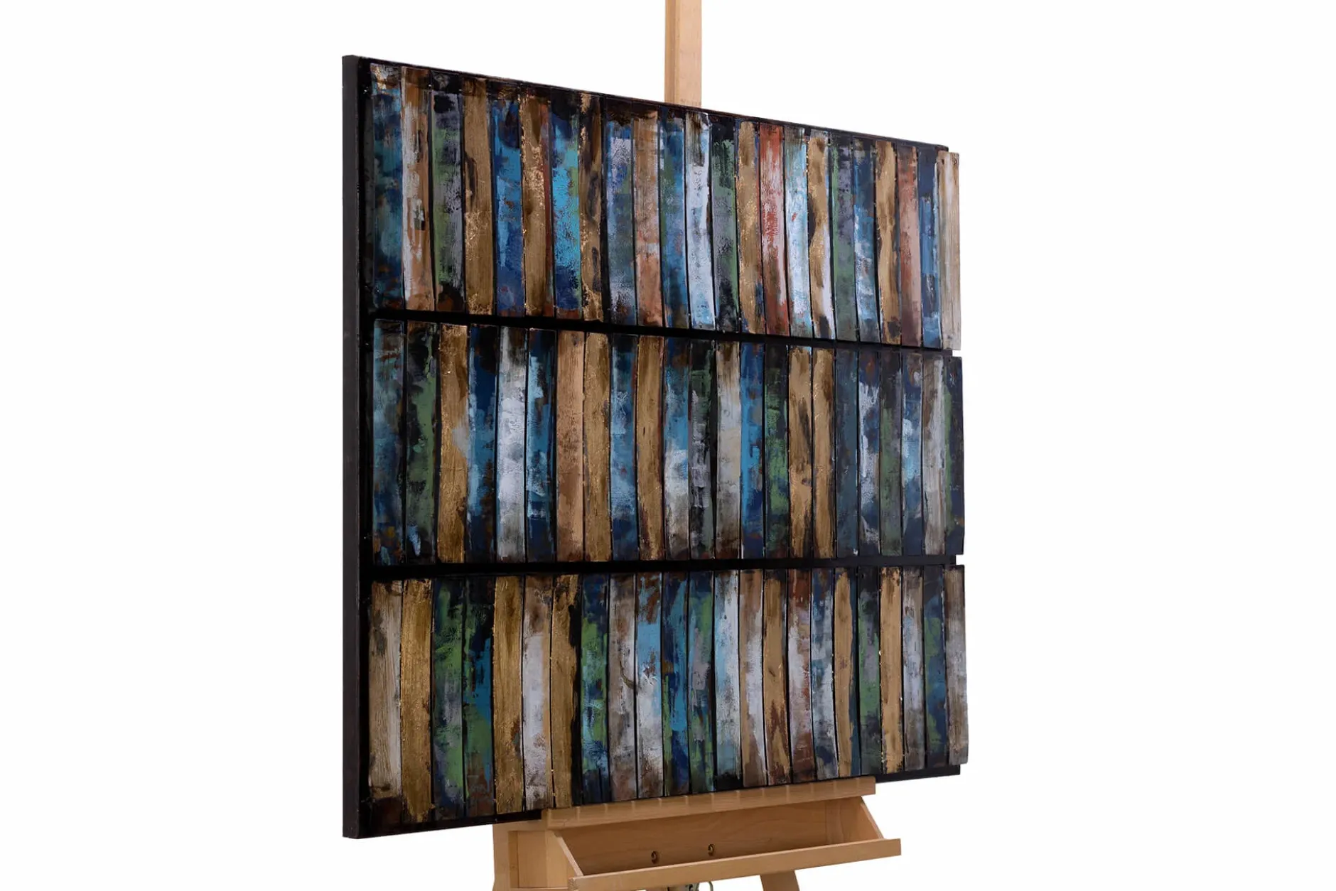 Metallbild 3D 'Sparkling Ocean' 100x70x4cm