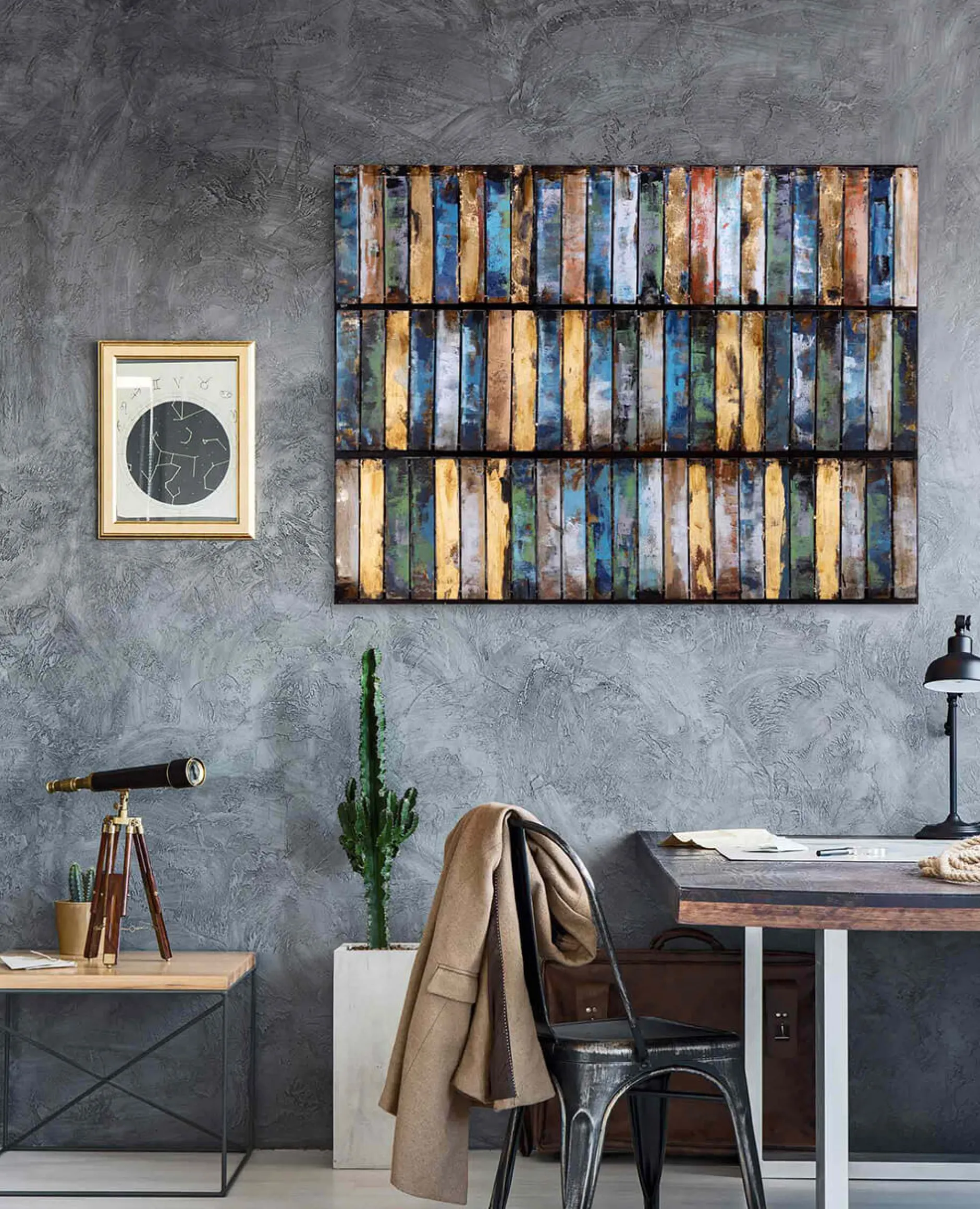 Metallbild 3D 'Sparkling Ocean' 100x70x4cm