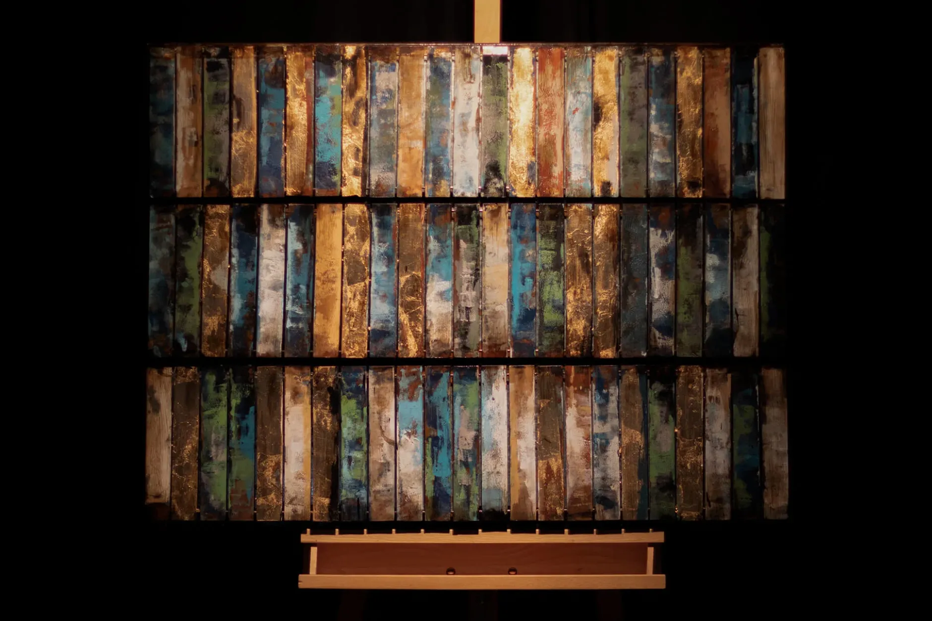 Metallbild 3D 'Sparkling Ocean' 100x70x4cm
