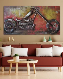 Metallbild 3D 'Spectrum of Speed' 120x60x5cm