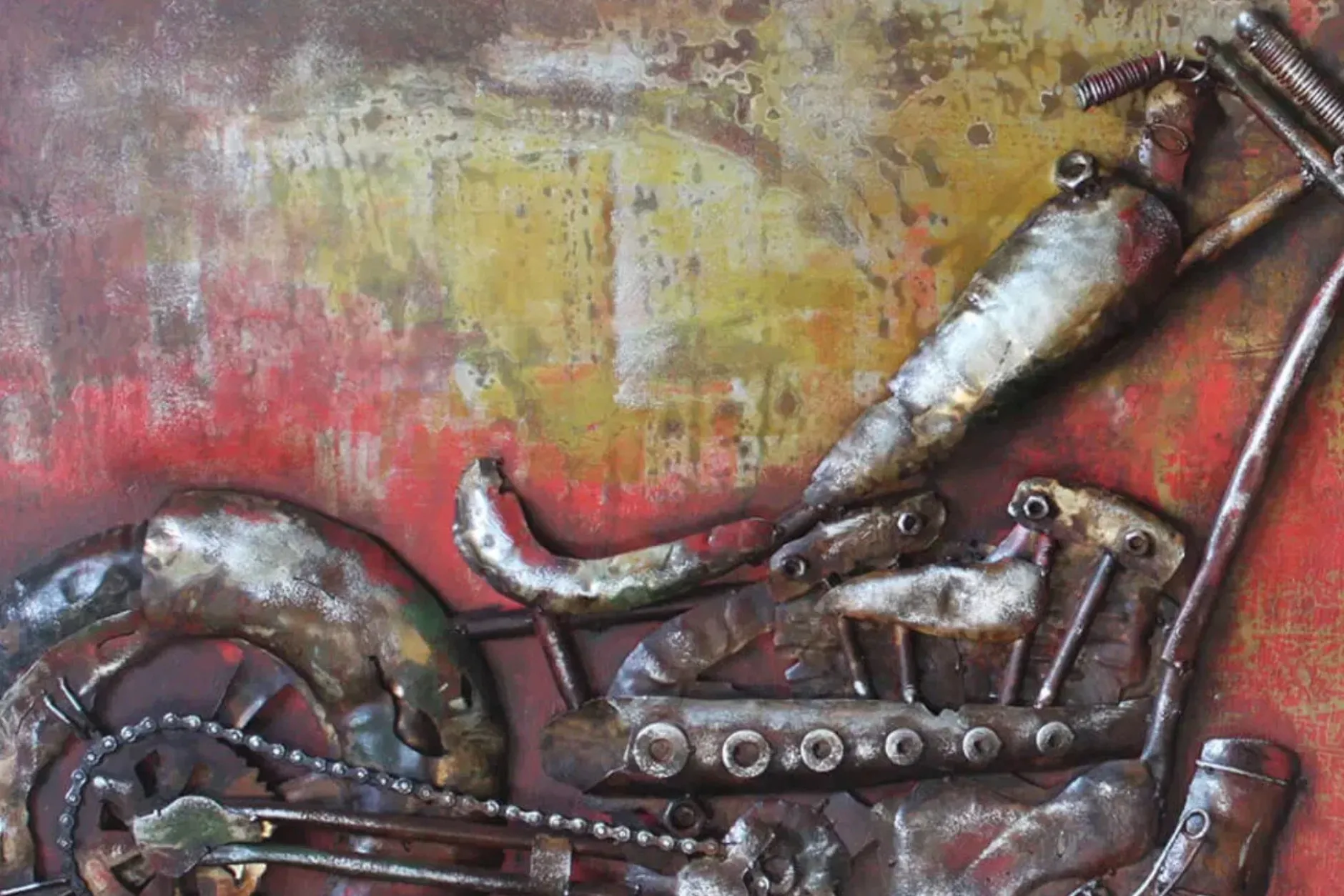 Metallbild 3D 'Spectrum of Speed' 120x60x5cm