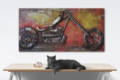 Metallbild 3D 'Spectrum of Speed' 120x60x5cm