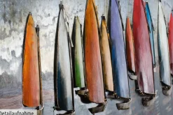 Metallbild 3D 'Speedy Boats' 144x44x5,5cm