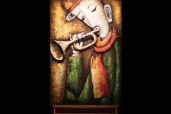 Metallbild 3D 'Spiel der Trompete' 60x90x5,5cm