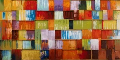 Metallbild 3D 'Stück für Stück' 120x60x4cm