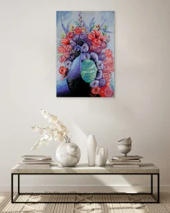 Metallbild 3D 'The Peacock Majesty' 90x60x5cm