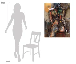 Metallbild 3D 'Undressed' 100x70x6,5cm