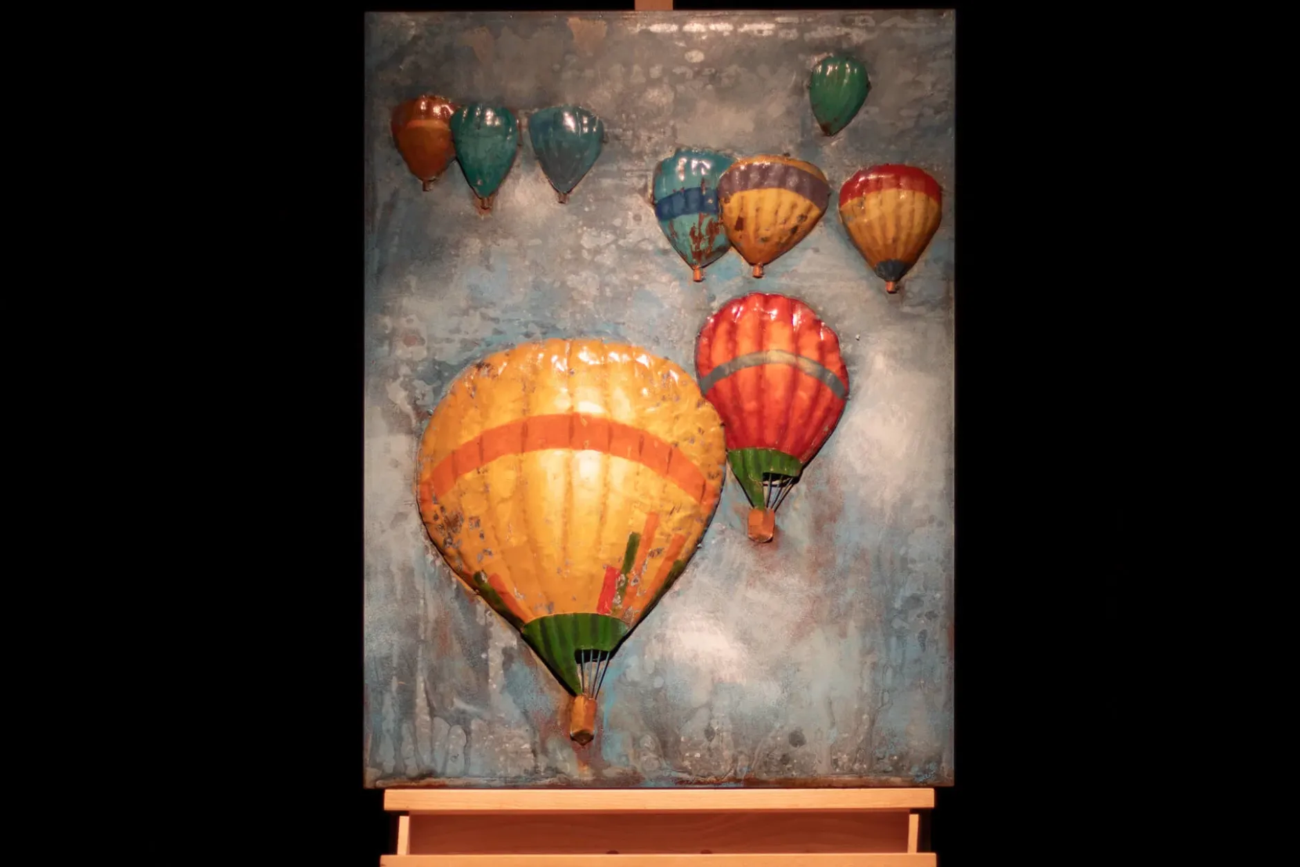Metallbild 3D 'Unendliche Reise' 60x80x4cm