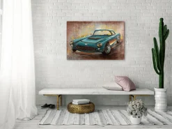 Metallbild 3D 'Vintage Traum' 90x60x5cm